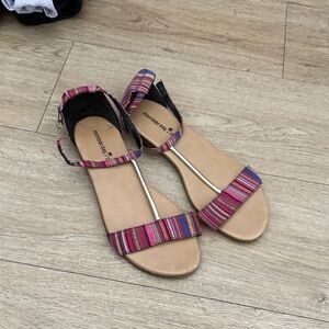 Mossimo Supply Co. Women's Multicolor Striped Sandals